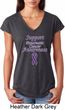 Support Pancreatic Cancer Awareness Ladies Tri Blend V-neck