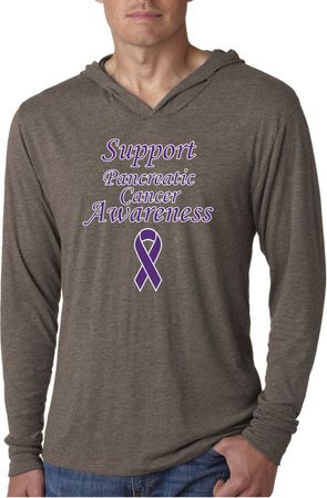 Support Pancreatic Cancer Awareness Lightweight Hoodie Tee