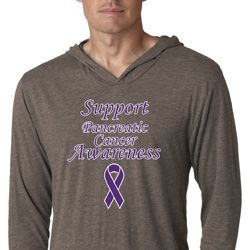 Support Pancreatic Cancer Awareness Lightweight Hoodie Tee