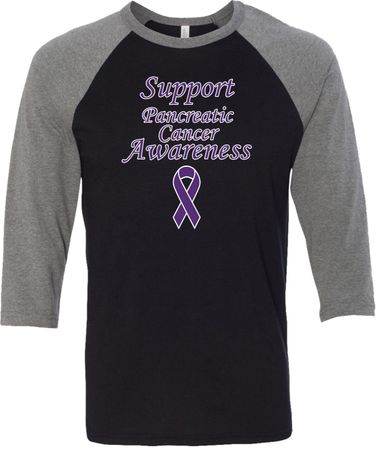 Support Pancreatic Cancer Awareness Raglan Shirt