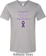 Support Pancreatic Cancer Awareness Tri Blend V-neck