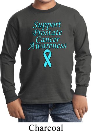 Support Prostate Cancer Awareness Kids Long Sleeve