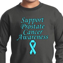 Support Prostate Cancer Awareness Kids Long Sleeve