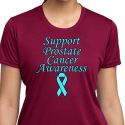 Support Prostate Cancer Awareness Ladies Dry Wicking T-shirt Support Prostate Cancer Awareness Ladies Dry Wicking T-shirt