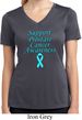 Support Prostate Cancer Awareness Ladies Dry Wicking V-neck