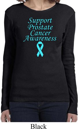 Support Prostate Cancer Awareness Ladies Long Sleeve