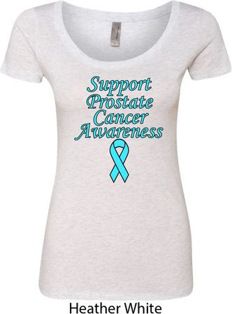 Support Prostate Cancer Awareness Ladies Scoop Neck