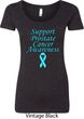 Support Prostate Cancer Awareness Ladies Scoop Neck