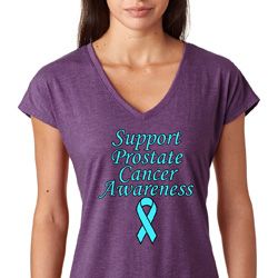 Support Prostate Cancer Awareness Ladies Shirts