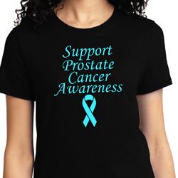 Support Prostate Cancer Awareness Ladies T-shirt Support Prostate Cancer Awareness Ladies T-shirt