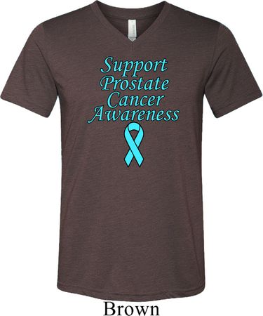 Support Prostate Cancer Awareness Tri Blend V-neck