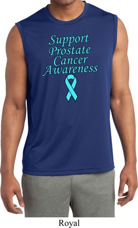 Support Prostate Cancer Dry Wicking Sleeveless Shirt