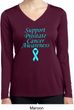 Support Prostate Cancer Ladies Dry Wicking Long Sleeve