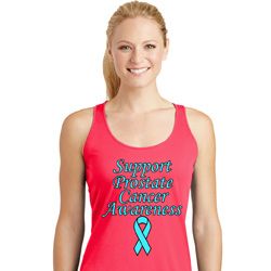 Support Prostate Cancer Ladies Dry Wicking Racerback Support Prostate Cancer Ladies Dry Wicking Racerback