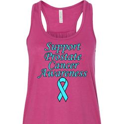 Support Prostate Cancer Ladies Flowy Racerback Support Prostate Cancer Ladies Flowy Racerback