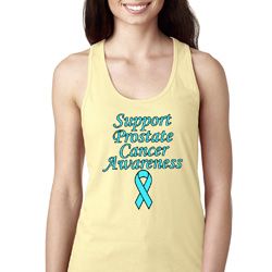 Support Prostate Cancer Ladies Ideal Racerback Support Prostate Cancer Ladies Ideal Racerback