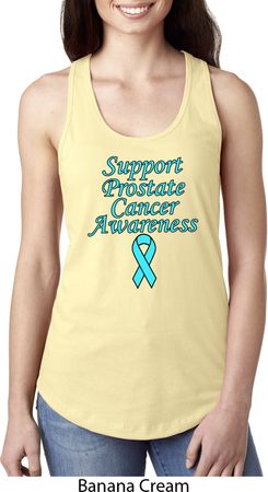 Support Prostate Cancer Ladies Ideal Racerback