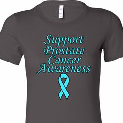 Support Prostate Cancer Ladies Longer Length Shirt Support Prostate Cancer Ladies Longer Length Shirt