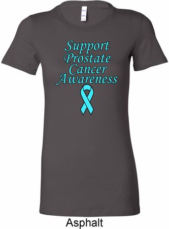 Support Prostate Cancer Ladies Longer Length Shirt