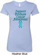 Support Prostate Cancer Ladies Longer Length Shirt