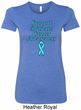 Support Prostate Cancer Ladies Longer Length Shirt