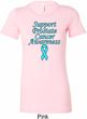 Support Prostate Cancer Ladies Longer Length Shirt