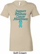 Support Prostate Cancer Ladies Longer Length Shirt
