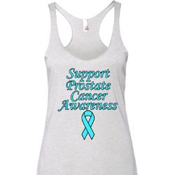 Support Prostate Cancer Ladies Tri Blend Racerback Support Prostate Cancer Ladies Tri Blend Racerback