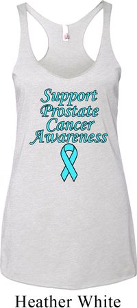 Support Prostate Cancer Ladies Tri Blend Racerback