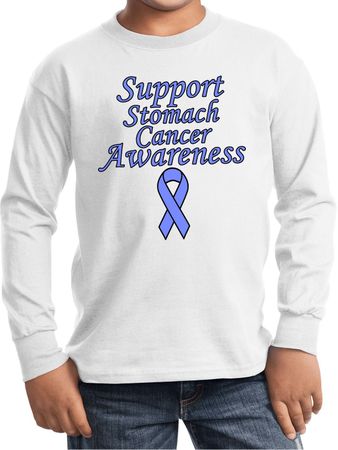 Support Stomach Cancer Awareness Kids Long Sleeve