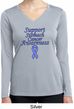 Support Stomach Cancer Awareness Ladies Dry Wicking Long Sleeve