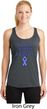 Support Stomach Cancer Awareness Ladies Dry Wicking Racerback