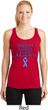 Support Stomach Cancer Awareness Ladies Dry Wicking Racerback
