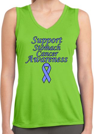 Support Stomach Cancer Awareness Ladies Dry Wicking Tank Top