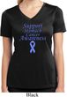 Support Stomach Cancer Awareness Ladies Dry Wicking V-neck