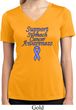 Support Stomach Cancer Awareness Ladies Dry Wicking V-neck