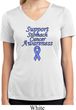 Support Stomach Cancer Awareness Ladies Dry Wicking V-neck