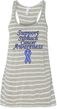 Support Stomach Cancer Awareness Ladies Flowy Racerback