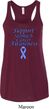 Support Stomach Cancer Awareness Ladies Flowy Racerback