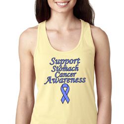 Support Stomach Cancer Awareness Ladies Ideal Racerback