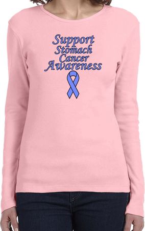Support Stomach Cancer Awareness Ladies Long Sleeve