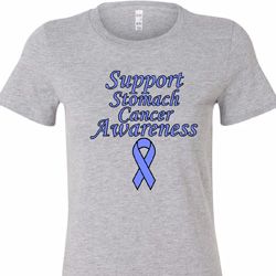 Support Stomach Cancer Awareness Ladies Longer Length Shirt