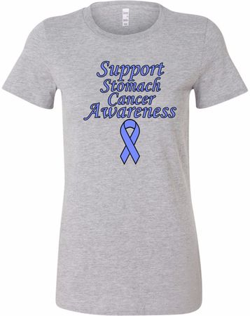 Support Stomach Cancer Awareness Ladies Longer Length Shirt