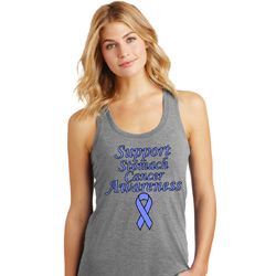 Support Stomach Cancer Awareness Ladies Racerback