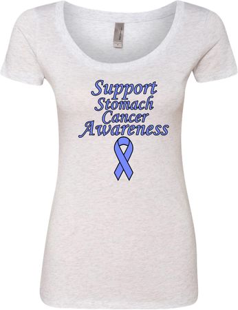 Support Stomach Cancer Awareness Ladies Scoop Neck