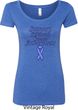 Support Stomach Cancer Awareness Ladies Scoop Neck