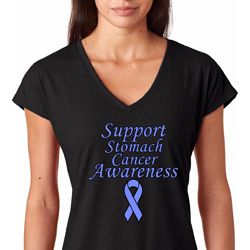 Support Stomach Cancer Awareness Ladies Shirts