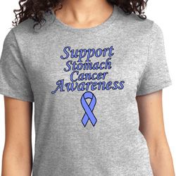 Support Stomach Cancer Awareness Ladies T-shirt