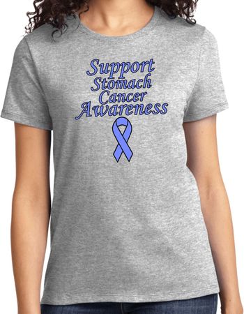Support Stomach Cancer Awareness Ladies T-shirt