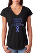 Support Stomach Cancer Awareness Ladies Tri Blend V-neck
